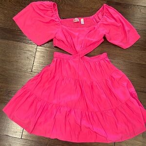 Willow + Root cutout pink dress small